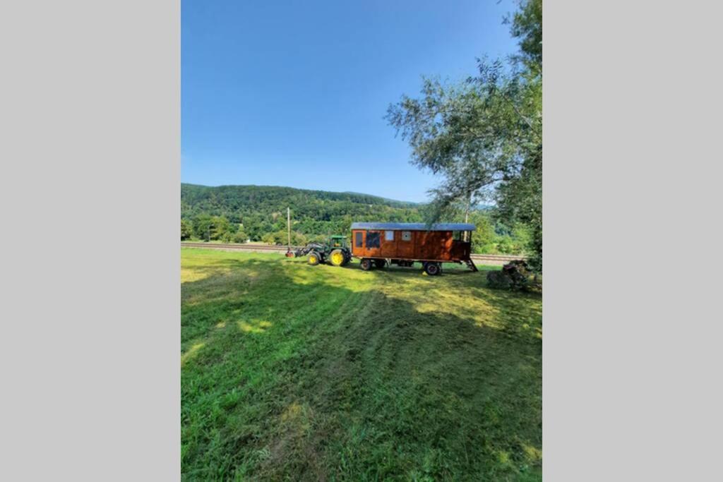 Ferienwohnung Autarkes Tiny House mit Rheinblick Rumikon Exterior foto