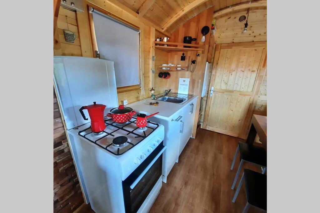 Ferienwohnung Autarkes Tiny House mit Rheinblick Rumikon Exterior foto