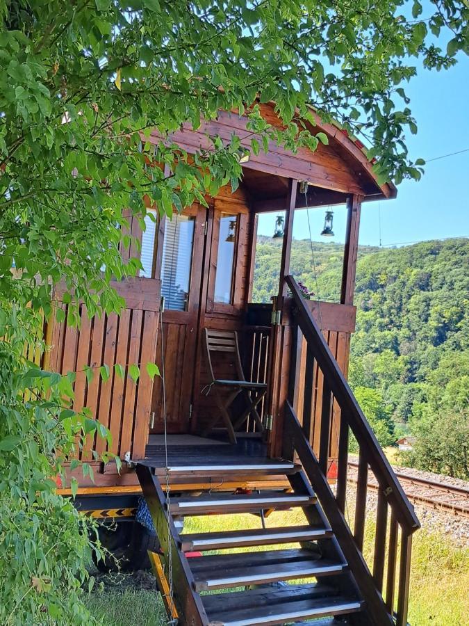 Ferienwohnung Autarkes Tiny House mit Rheinblick Rumikon Exterior foto